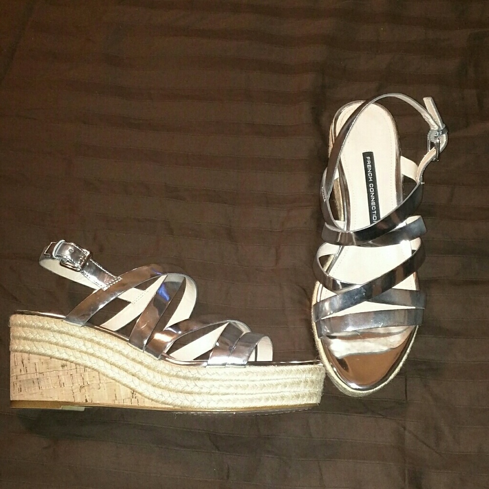 French connection silver wedges